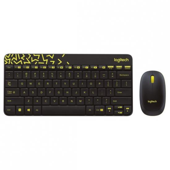 Logitech 920-008215 MK240 Siyah-Sarı Kablosuz Klavye Mouse Set