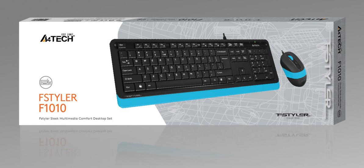 A4 Tech F1010 Klavye+Optik Mouse Set