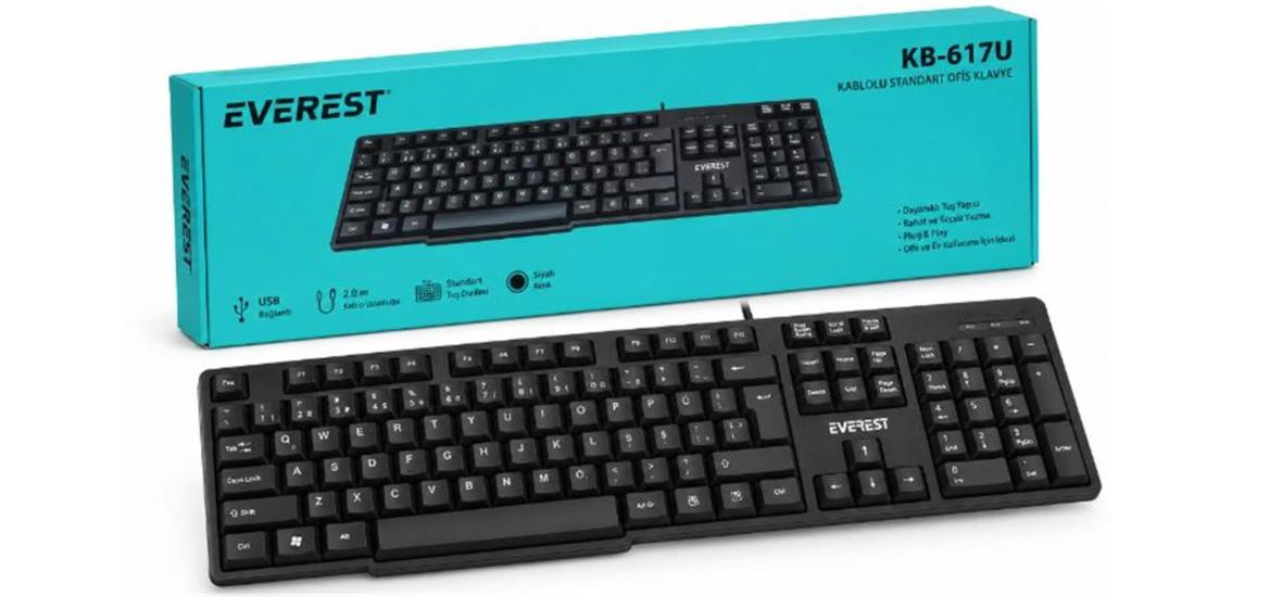 Everest KB-617U 2 MT USB F Standart Klavye