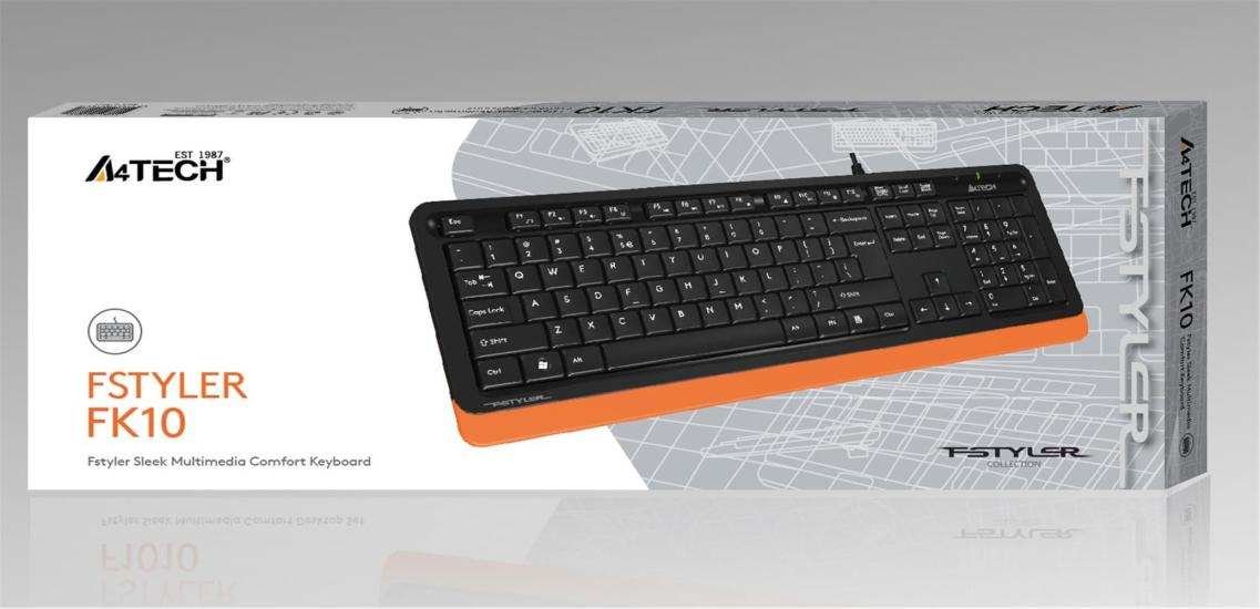 A4 Tech Fk10 Q Usb Fsytyler Turuncu Tr Klavye
