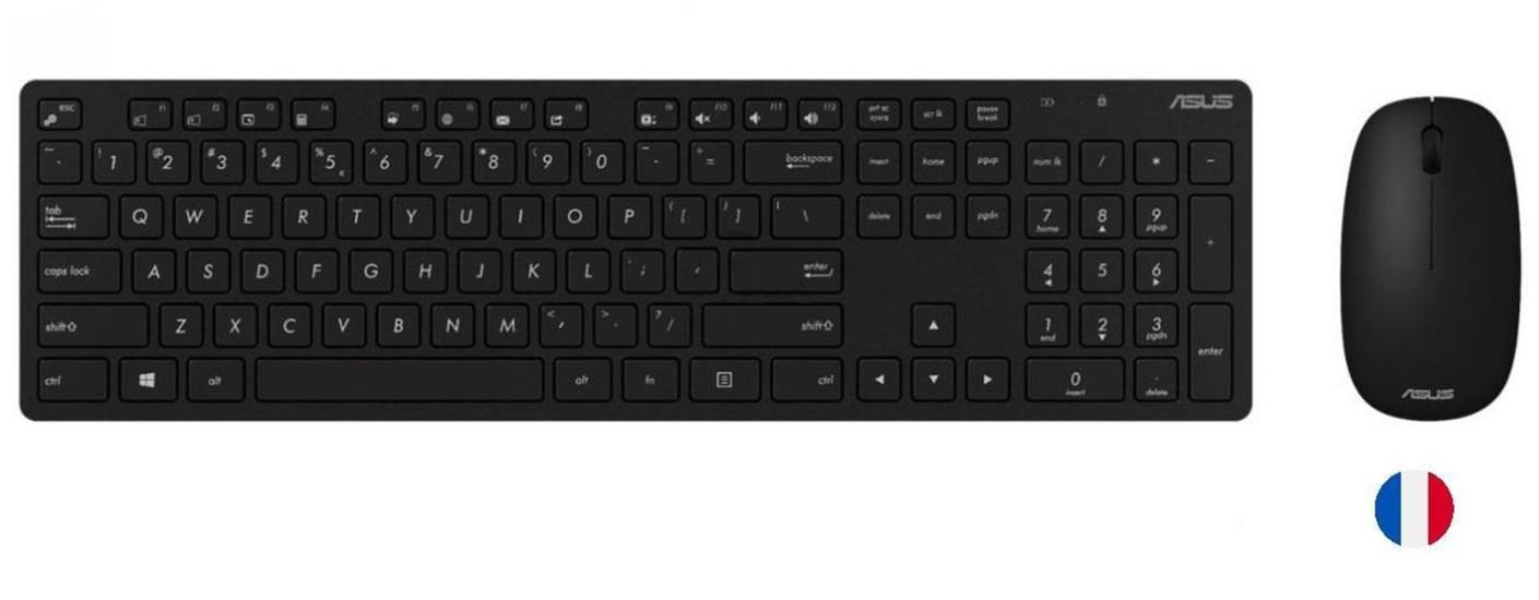 Asus W5000 Rusça Kablosuz Klavye-Mouse Set Siyah
