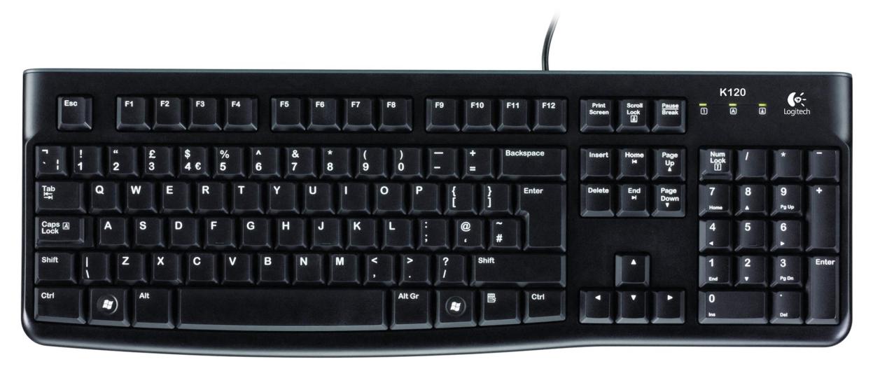 Logitech 920-002508 K120 İngilizce Kablolu Klavye