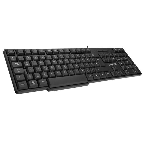 Everest KB-517UF Siyah USB F 2mt Standart Klavye