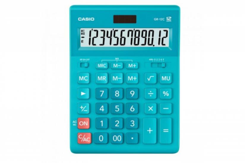 Casio GR-12C-LB 12 Hane Masa Üstü Hesap Makinesi