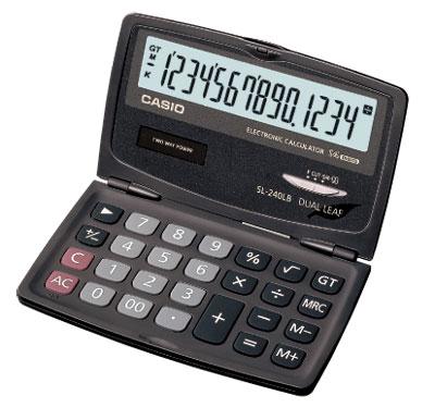 Casio SL-240LB 14 Hane Kapaklı Hesap Makinesi