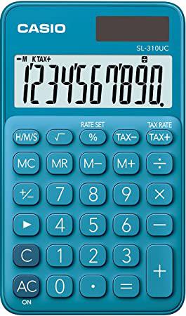 Casio SL-310UC-BU  10 Hane Mavi Hesap Makinesi