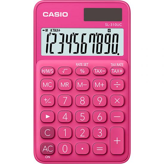 Casio SL-310UC-RD 10 Hane Pembe Hesap Makinesi