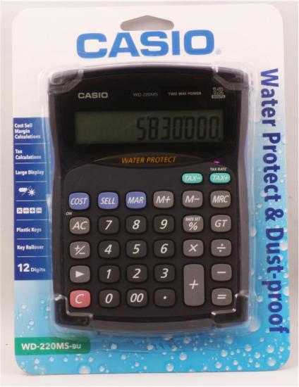 Casio WD-220MS-BU 12 Hane Masa Üstü Hesap Makinesi