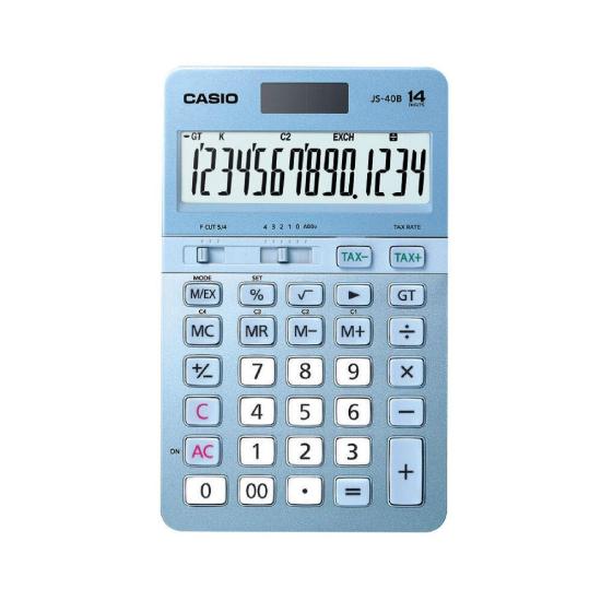 Casio JS-40B-BU 14 Hane Masa Üstü Hesap Makinesi