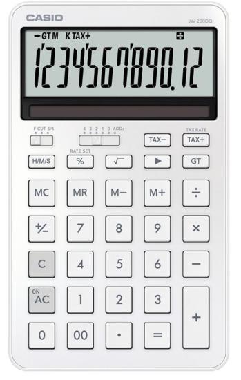 Casio JW-200DQ-WE 12 Hane Hesap Makinesi