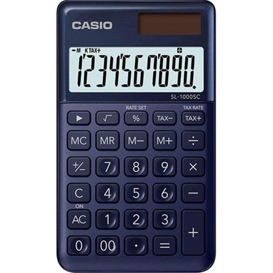 Casio SL-1000SC-NY 10 Hane Lacivert Hesap Makinesi
