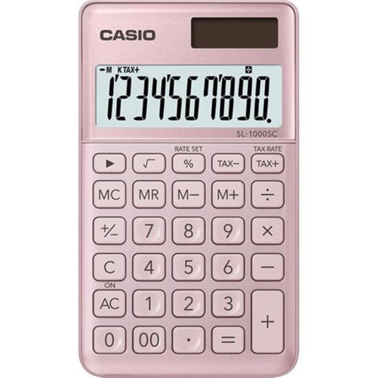 Casio SL-1000SC-PK 10 Hane Pembe Hesap Makinesi