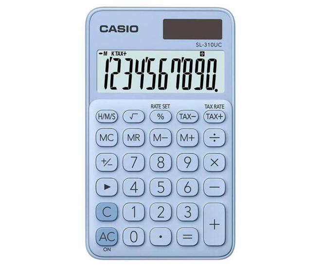 Casio SL-310UC-LB 10 Hane Açık Mavi Hesap Makinesi