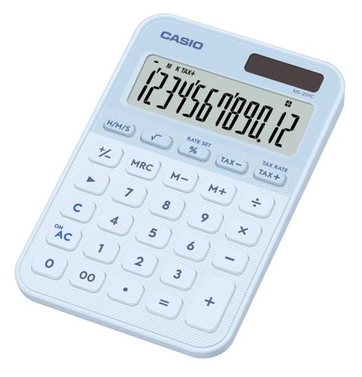 Casio MS-20YC-LB 12 Hane Masa Üstü Hesap Makinesi
