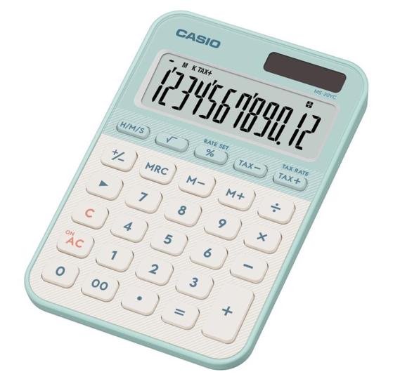 Casio MS-20YC-LG 12 Hane Masa Üstü Hesap Makinesi