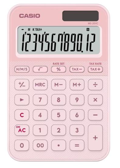 Casio MS-20YC-LP 12 Hane Masa Üstü Hesap Makinesi
