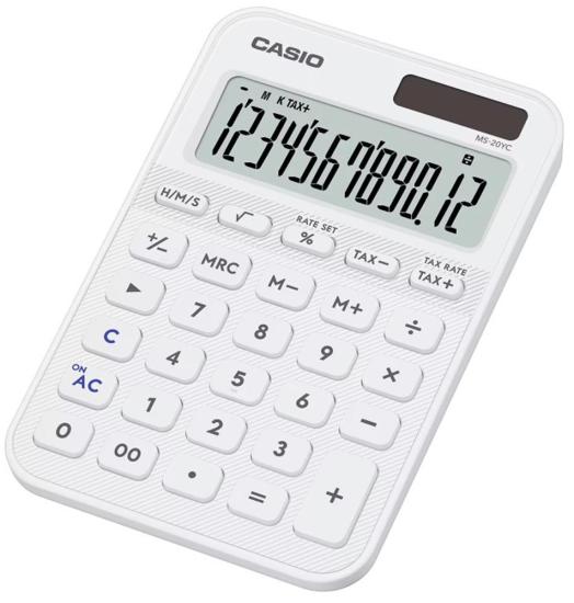 Casio MS-20YC-WE 12 Hane Masa Üstü Hesap Makinesi