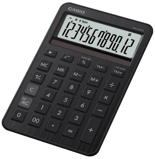 Casio MS-200DQ-BK 12 Hane Masa Üstü Hesap Makinesi