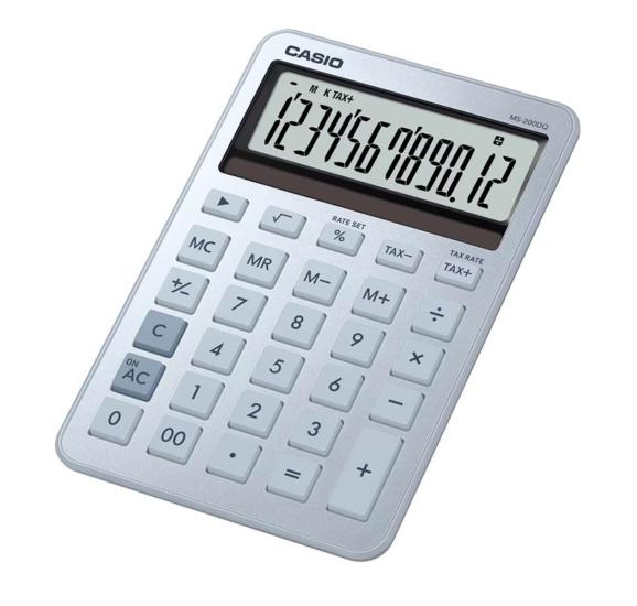 Casio MS-200DQ-BU 12 Hane Masa Üstü Hesap Makinesi
