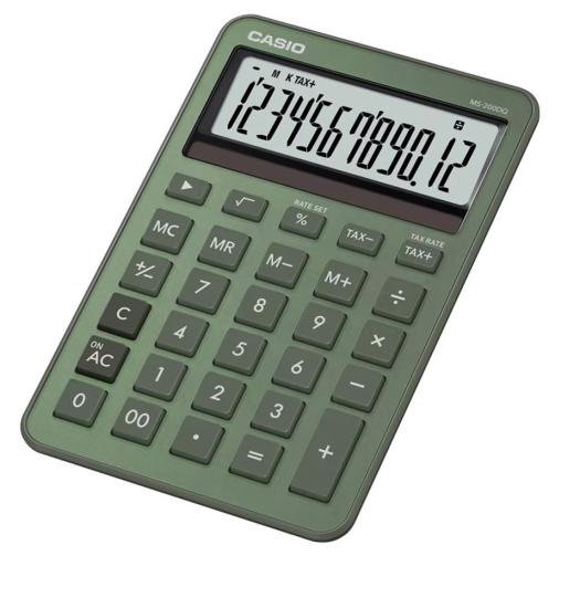 Casio MS-200DQ-GN 12 Hane Hesap Makinesi