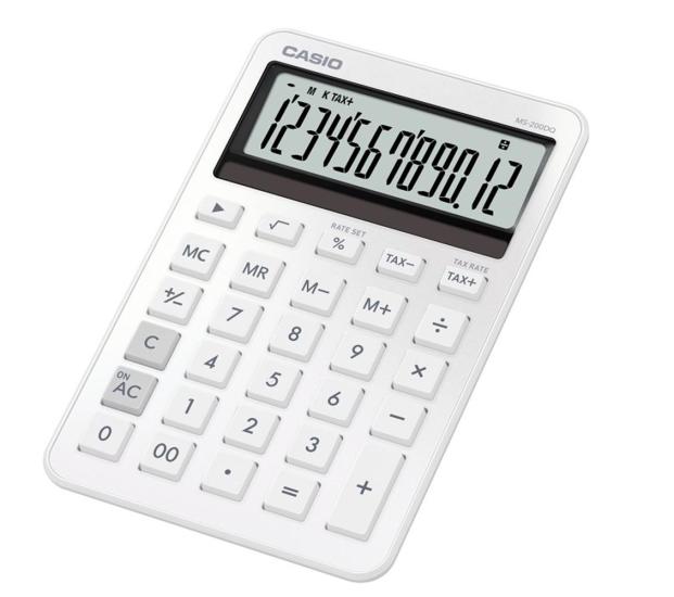 Casio MS-200DQ-WE 12 Hane Hesap Makinesi