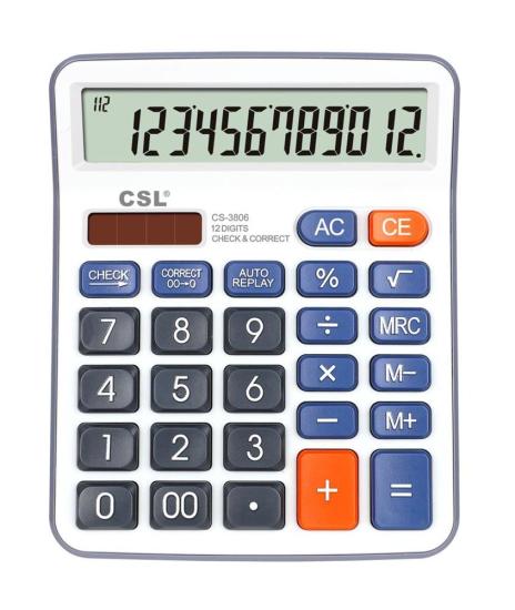 Csl CS-3806 12 Hane Masa Tipi Hesap Makinesi