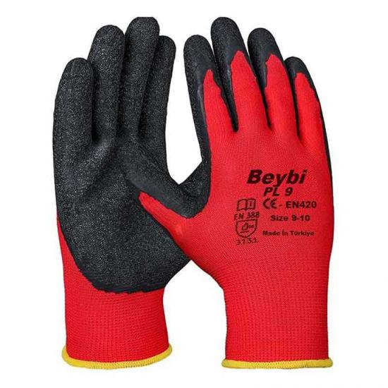 Beybi Nitril Polyester PL9 9 Beden eldiven 12li