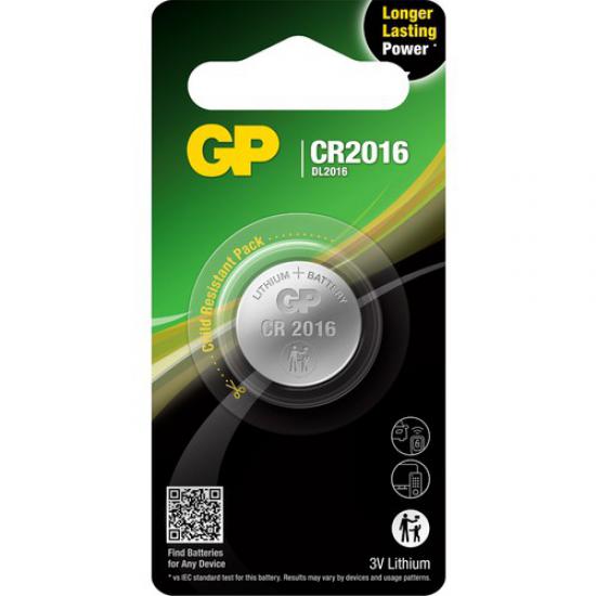 Gp CR2016-U1 3V Lityum Düğme Pil Tekli Paket