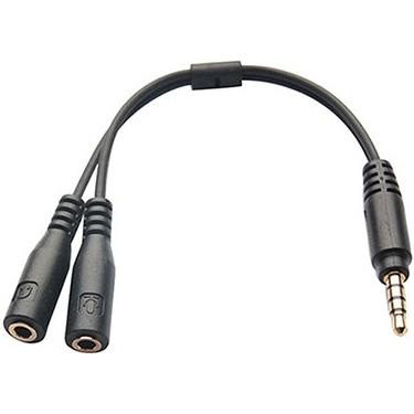 Hytech HY-X77 Siyah Audio + Mic to 3,5mm 0.15m Kul