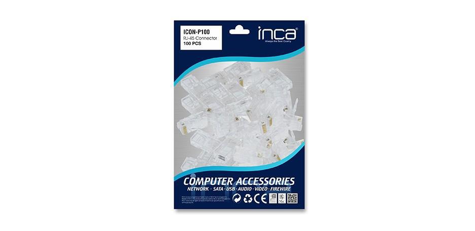 Inca Icom-P100 RJ45 100 Adet Plastik Konnektör