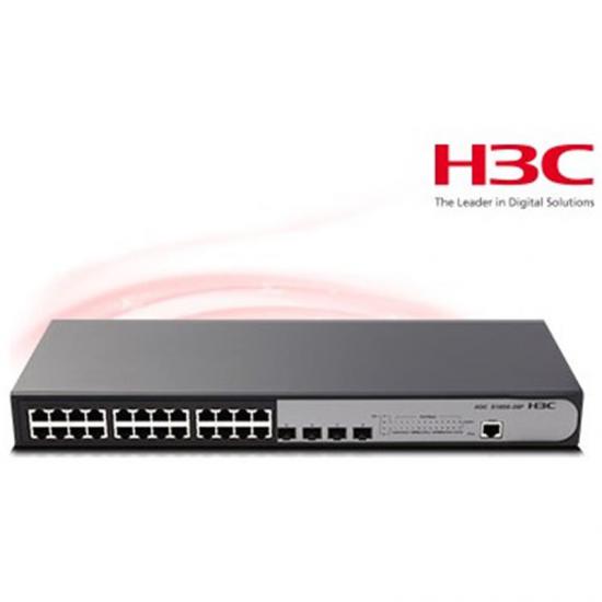 H3C S1850-28P 24 PORT GIGABIT + 4X1GB SFP UPLINK WEB YONETILEBILIR L2 RACKMOUNT SWITCH(9801A1Q8)